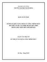 Đánh giá khả năng tháo lũ công trình tràn hồ chứa nước cây khế, huyện đức phổ trong điều kiện biến đổi khí hậu 