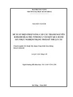 Đề xuất biện pháp nâng cấp cầu thanh nguyên KM8+050 HL16 trà vinh dựa vào kết quả đánh giá thực nghiệm trạng thái kỹ thuật cầu 