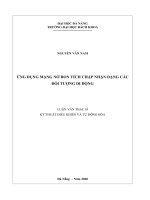 Ứng dụng mạng nơ ron tích chập nhận dạng các đối tượng di động 