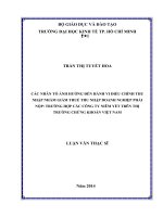 Các nhân tố ảnh hưởng đến hành vi điều chỉnh thu nhập nhằm giảm thuế thu nhập doanh nghiệp phải nộp, trường hợp các công ty niêm yết trên thị trường chứng khoán việt nam 