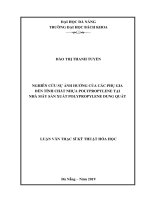 Nghiên cứu sự ảnh hưởng của các phụ gia đến tính chất nhựa polypropylene tại nhà máy sản xuất polypropylene dung quất 