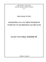 Ảnh hưởng của các nhân tố kinh tế vĩ mô lên tỷ giá hối đoái tại việt nam 