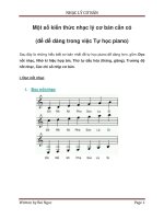 Nhạc Lý Cơ Bản Cần Có Để Dễ Dàng Trong Việc Tự Học Piano