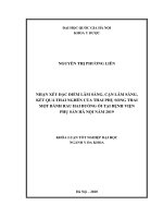 Nhận xét đặc điểm lâm sàng, cận lâm sàng, kết quả thai nghén của thai phụ song thai một bánh rau hai buồng ối tại bệnh viện phụ sản hà nội năm 2019 