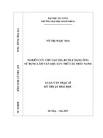 Nghiên cứu chế tạo tio2 rutile dạng ống sử dụng làm vật liệu lưu trữ cấu trúc nano 