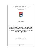 Đánh giá thực trạng và đề xuất giải pháp nâng cao hiệu quả quy hoạch sử dụng đất công cộng tại khu đô thị mới Đại Kim – Định Công