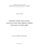 Phương pháp song song giải bài toán đặt không chỉnh với toán tử đơn điệu : Luận án TS. Toán học : 62 46 30 01