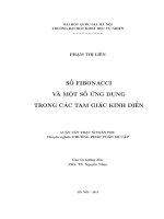 Số Fibonacci và một số ứng dụng trong các tam giác kinh điển : Luận văn ThS. Toán học: 60 46 01 13