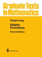 Elliptic functions, serge lang 