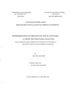 Determinants of provincial FDI in vietnam , a cross section data analysis 