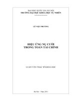 Hiệu ứng nụ cười trong toán tài chính : Luận văn ThS. Toán học: 60 46 15