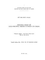 Phương pháp số giải phương trình vi phân có chậm