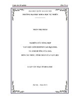 Nghiên cứu tổng hợp vật liệu gốm diopsit  CaO.MgO.2SiO2 và ảnh hưởng của ZrO 2 đến  cấu trúc, tính chất của vật liệu