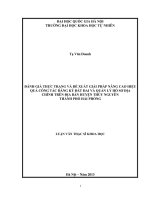 Đánh giá thực trạng và đề suất giải pháp nâng cao hiệu quả công tác đăng ký đất đai và quản lý hồ sơ địa chính trên địa bàn huyện Thủy Nguyên Thành phố Hải Phòng