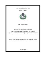 Nghiên cứu đặc điểm lâm sàng, cận lâm sàng và kết quả điều trị chửa ở sẹo mổ lấy thai tại bệnh viện phụ sản trung ương 