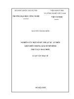 Nghiên cứu một số kỹ thuật xử lý điều kiện biên trong giải số mô hình thuỷ lực hai chiều