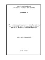 Nâng cao hiệu quả sử dụng đất ở cho công nhân tại khu công nghiệp Thăng Long trên địa bàn xã Kim Chung, huyện Đông Anh, Thành phố Hà Nội: Luận văn ThS. Địa chính: 60 44 80
