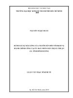 Đánh giá sự hài lòng của người dân đối với dịch vụ hành chính công tại ủy ban nhân dân thị xã thuận an, tỉnh bình dương 