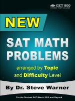 New sat math problems arranged by topic and difficulty level