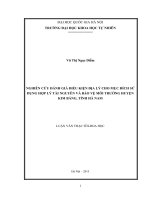 Nghiên cứu đánh giá điều kiện địa lý cho mục đích sử dụng hợp lý tài nguyên và bảo vệ môi trường huyện Kim Bảng, tỉnh Hà Nam