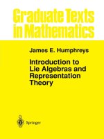 Introduction to lie algebras and representation theory, james e  humphreys 