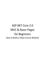 ASP NET core 2 0 MVC  razor pages for beginners  how to build a video course website 