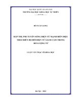 Hấp thụ phi tuyến sóng điện từ mạnh biến điệu theo biên độ bởi điện tử giam cầm trong hố lượng tử : Luận văn ThS. Vật lý : 60 44 01