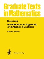 Introduction to algebraic and abelian functions, serge lang 