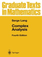 Complex analysis, serge lang 1 