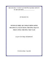Đánh giá hiệu quả hoạt động kinh doanh của ngân hàng thương mại cổ phần công thương việt nam 