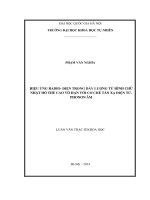 Hiệu ứng Radio - điện trong dây lượng tử hình chữ nhật hố thế cao vô hạn với cơ chế tán xạ điện tử - Phonon âm