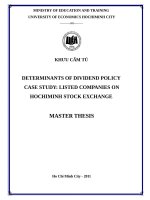 Determinats of dividend policy case study , listed companies on hochiminh stock exchange 