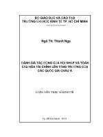 Đánh giá tác động của hội nhập và toàn cầu hóa tài chính lên tăng trưởng của các quốc gia châu á , kiểm định thị trường hiệu quả 