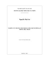 Nghiên cứu phương pháp định lượng một số Phtalat trong thực phẩm : Luận văn ThS. Hóa học : 60 44 29