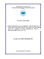 Chuyển đổi báo cáo tài chính từ chuẩn mực kế toán việt nam sang chuẩn mực báo cáo tài chính quốc tế   nghiên cứu thực nghiệm tại các doanh nghiệp việt nam 