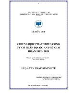 Chiến lược phát triển công ty cổ phần địa ốc an phú giai đoạn 2012 2020 , luận văn thạc sĩ 