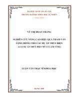 Nghiên cứu nâng cao hiệu quả tham vấn cộng đồng cho các dự án thủy điện (Lấy dự án thủy điện Mỹ Lý làm ví dụ)