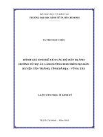 Đánh giá sinh kế của các hộ dân bị ảnh hưởng từ dự án làm đường 991b trên địa bàn huyện tân thành, tỉnh bà rịa – vũng tàu 