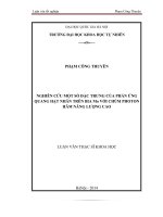 Nghiên cứu một số đặc trưng của phản ứng quang hạt nhân trên bia Mo với chùm photon hãm năng lượng cao