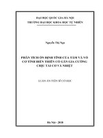 Phân tích ổn định tĩnh của tấm và vỏ cơ tính biến thiên có gân gia cường chịu tải cơ và nhiệt : Luận án TS. Khoa học vật rắn: 624401