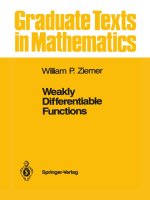 Weakly differentiable functions, william p  ziemer 