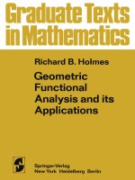 Geometric functional analysis and its applications, richard b  holmes 