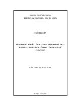 Tổng hợp và nghiên cứu cấu trúc một số phức chất kim loại chuyển tiếp với phối tử dẫn xuất từ curcumin