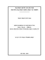 Kiểm nghiện cơ chế phản ứng  bằng phương pháp tính hóa học lượng tử