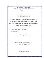 Cải thiện công tác quản trị nguồn nhân lực thông qua đánh giá sự hài lòng trong công việc của nhân viên tại công ty cổ phần dịch vụ hàng hóa sài gòn (SCSC) , luận văn thạc sĩ 