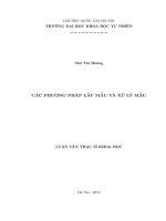 Các phương pháp lấy mẫu và xử lý mẫu : Luận văn ThS. Toán học: 60 46 15