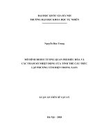 Mô hình Debye tương quan phi điều hòa và các tham số nhiệt động của tinh thể cấu trúc lập phương tâm diện trong XAFS :  Luận án TS. Khoa học vật chất: 624401