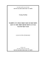 Nghiên cứu phát hiện một số đột biến gen ty  thể trên bệnh nhân cơ não người Việt Nam