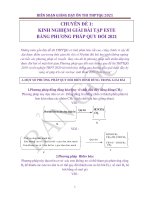 BIÊN SOẠN GIẢNG DẠY 10 CHUYÊN ĐỀ ÔN THI THPTQG HÓA HỌC 2021 MỨC 8 ĐIỂM HƯỚNG DẪN GIẢI THEO SƠ ĐỒ BIẾN HÓA ( Tài liệu chuyển giao mùa thi 2021 )