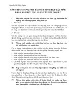 CẤU TRÚC CHUNG MỘT BÀI VIẾT TỔNG HỢP CÁC MẪU BÁO CÁO THỰC TẬP